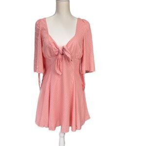 Lovers + Friends Pink Polka Dot Mini Dress Size Medium